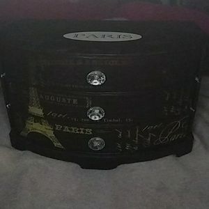 Black eiffel tower jewelry box